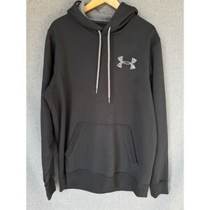 Under Armour Storm Pullover Hoodie Men's L Black‎ Embroidered Logo Loose Fit
